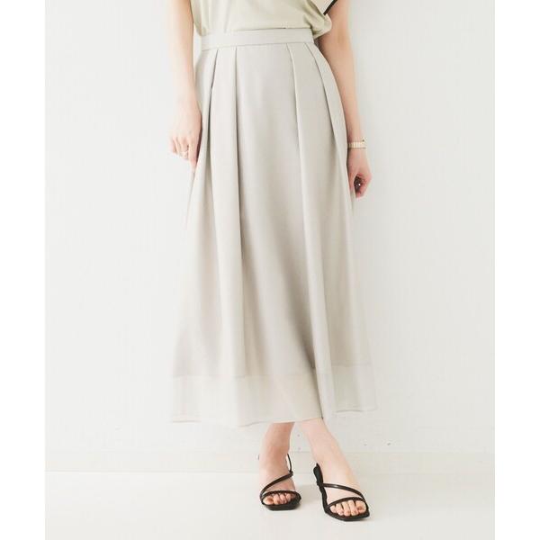 スカート 「後ろウエストゴム/洗える」シアーフレアースカート の商品画像