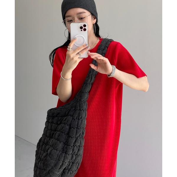 ワンピース 半袖 「セルフカット可能」daily daily super stretch crew neck pleats one piece / デイリーデイリースーパーストレッチクルーネックプリー…（Yahoo!・ZOZOTOWN Yahoo!店）