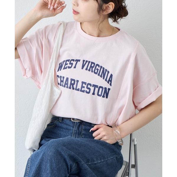 tシャツ USAコットン切替プリントTee レディース（Yahoo!・ZOZOTOWN Yahoo!店）