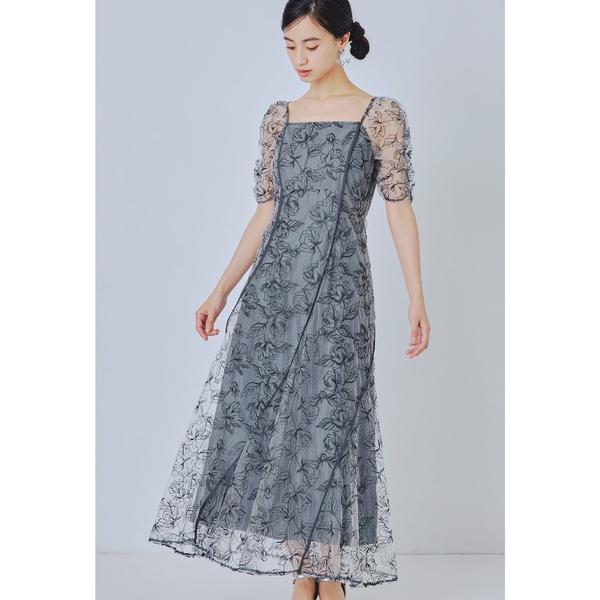 ドレス フラワーウェーブパイピングドレス パーティードレス オケージョンドレス 結婚式 二次会 同窓会 成人式 お呼ばれワンピース の商品画像