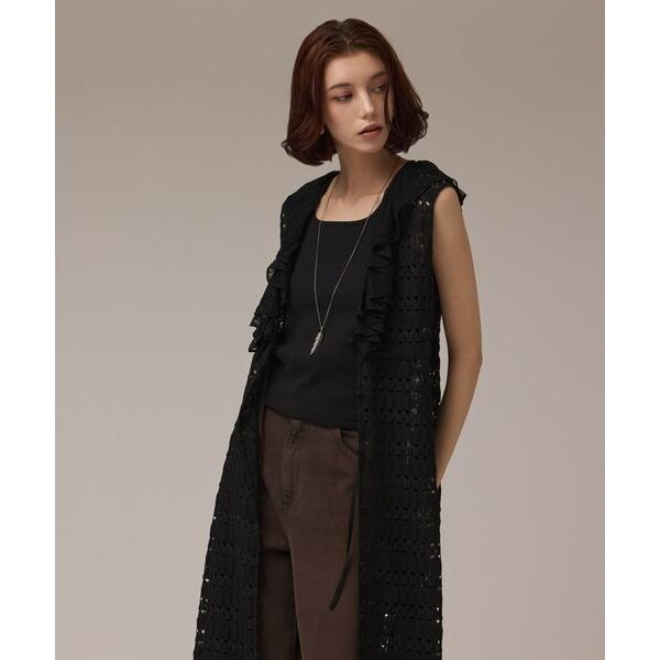 カーディガン レースロングカーディガン レディース の商品画像