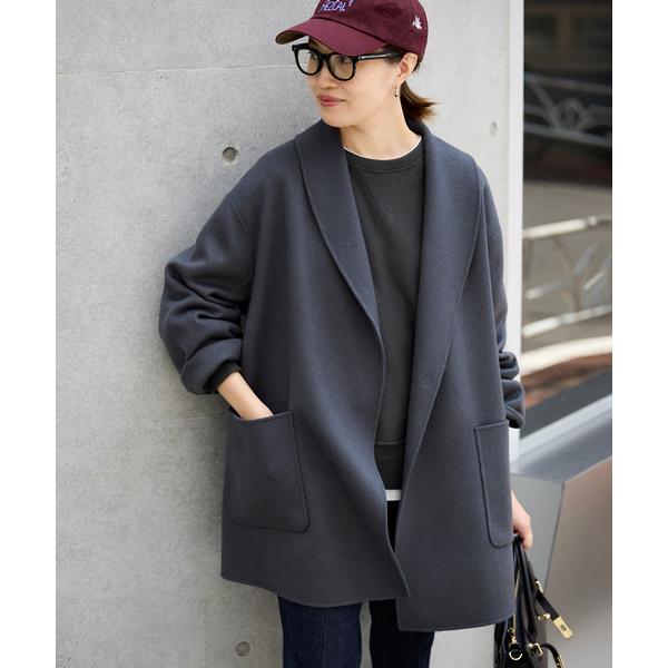 コート アウター SUPER140 ダブルフェイスベルテッドコート レディース の商品画像