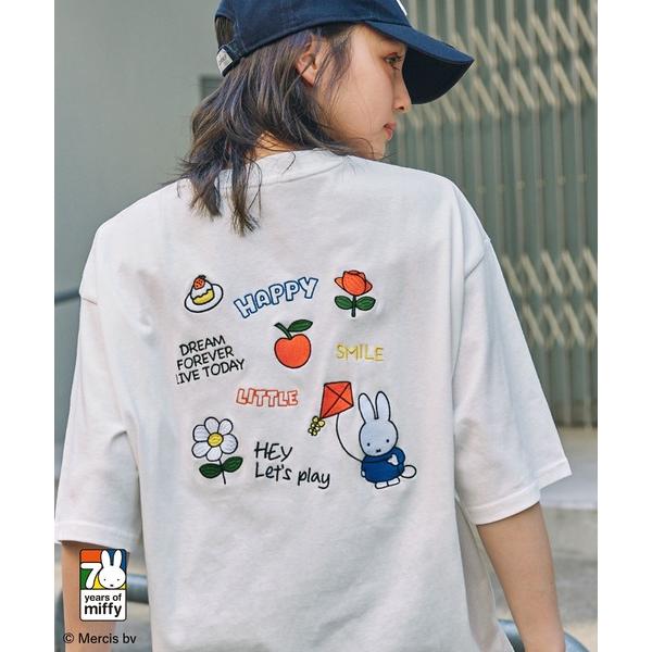 tシャツ 「Miffy」 別注 ミッフィー グラフィック刺繍 半袖Tシャツ レディース メンズ
