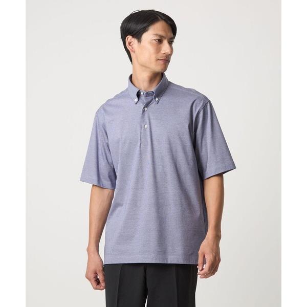 ポロシャツ ヘアライン ストライプ ボタンダウン ポロシャツ メンズ の商品画像