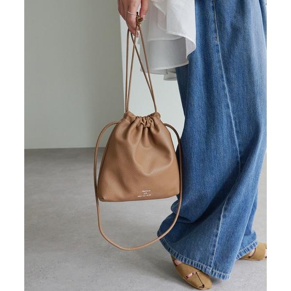 ショルダーバッグ バッグ フェイクレザー巾着バッグ レディース の商品画像