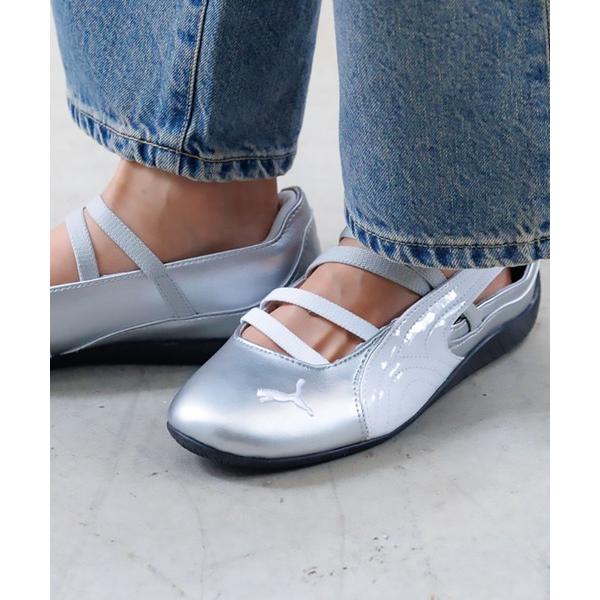 バレエシューズ パンプス 「PUMA/プーマ 」スピードキャット バレエ メタリック スニーカー/スニーカー/バレエコア/シルバー「WEB限定」 の商品画像