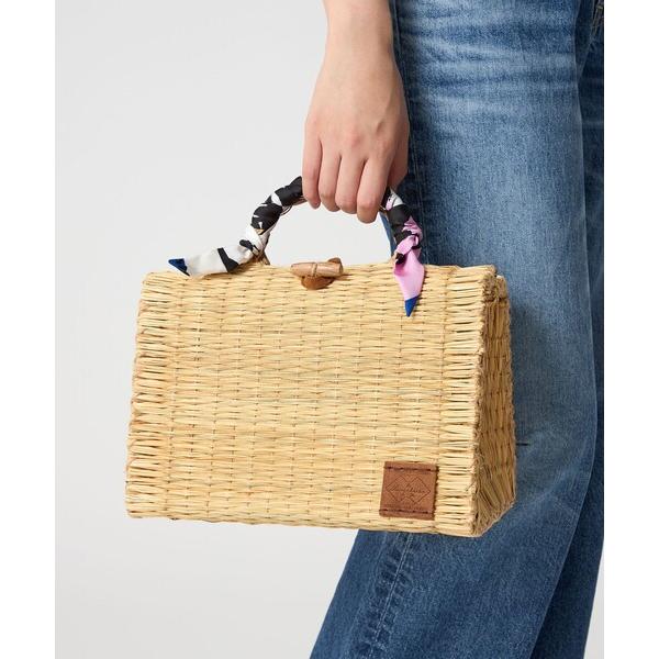 かごバッグ カゴバッグ 「manipuri」プリントライニング カゴS の商品画像