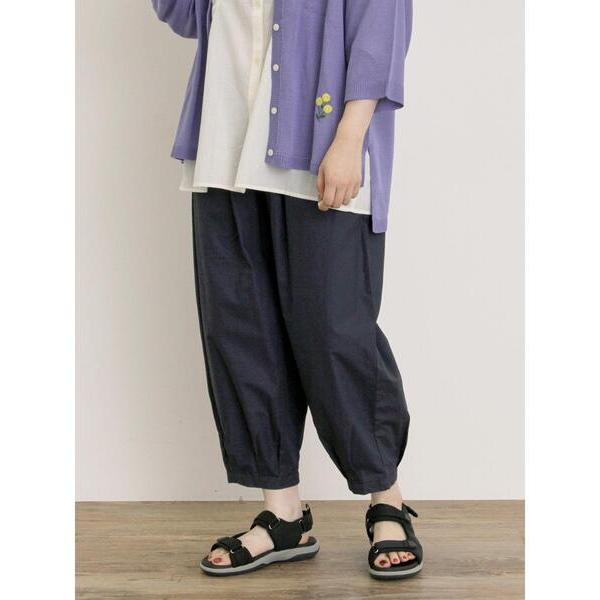 パンツ 裾タックテーパードパンツ レディース の商品画像