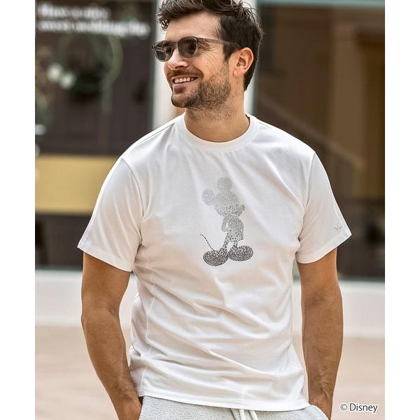 tシャツ 1PIU1UGUALE3 RELAX(ウノピゥウノウグァーレトレ リラックス)「ミッキーマウス」グラデーションラインストーン半袖Tシャツ メ の商品画像