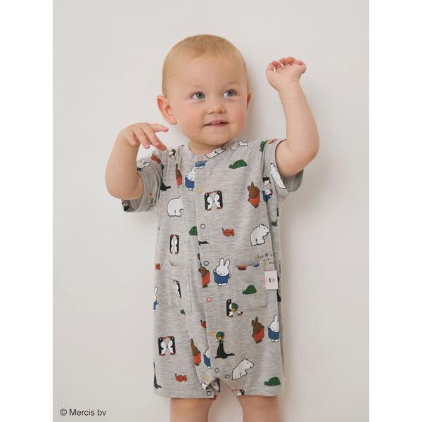 ベビー服 ロンパース 「Dick Bruna」「BABY」「接触冷感」総柄ロンパース