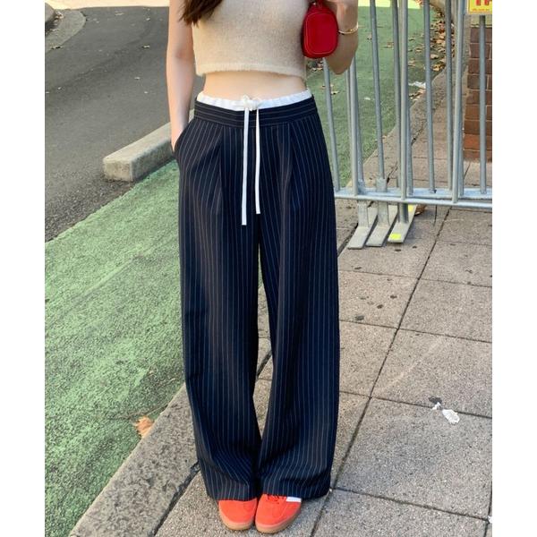 ワイドパンツ パンツ 2タックワイドパンツ レディース