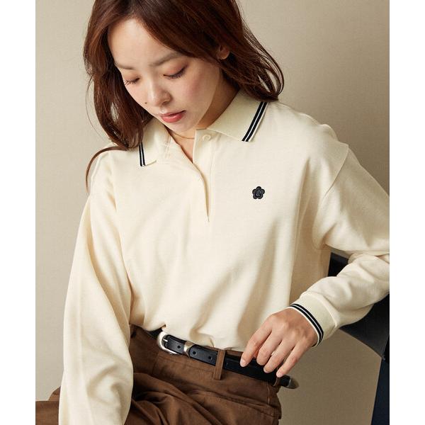 ポロシャツ ポロ MARY QUANT × PUBLUX/マリークワント ロングスリーブ ワンポイント 鹿の子ポロシャツ　限定展開 レディース の商品画像