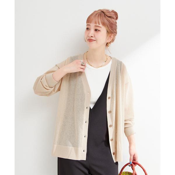 カーディガン 「追加5」「WEB限定」手洗い可 / リネン混シアーカーディガン レディース の商品画像