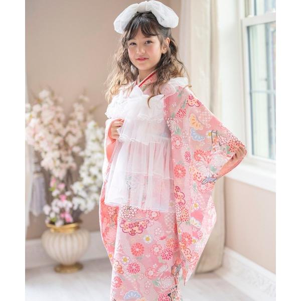 着物 チュールフリルエプロン+着物ワンピースセット「ZOZO限定先行予約」 キッズ 子供 女の子 の商品画像