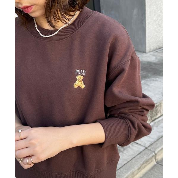 トレーナー スウェット 裏起毛 「POLO BCS」ZOZO限定商品 ワンポイントベア　コンパクトスウェット レディース