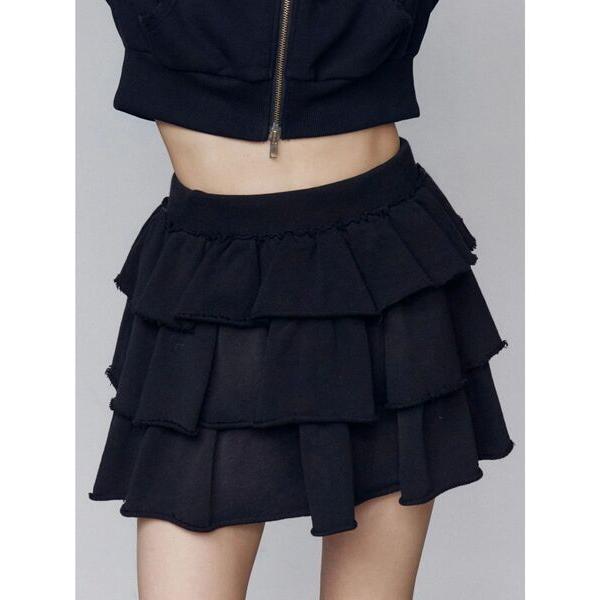 スカート スウェットティアードミニスカート の商品画像