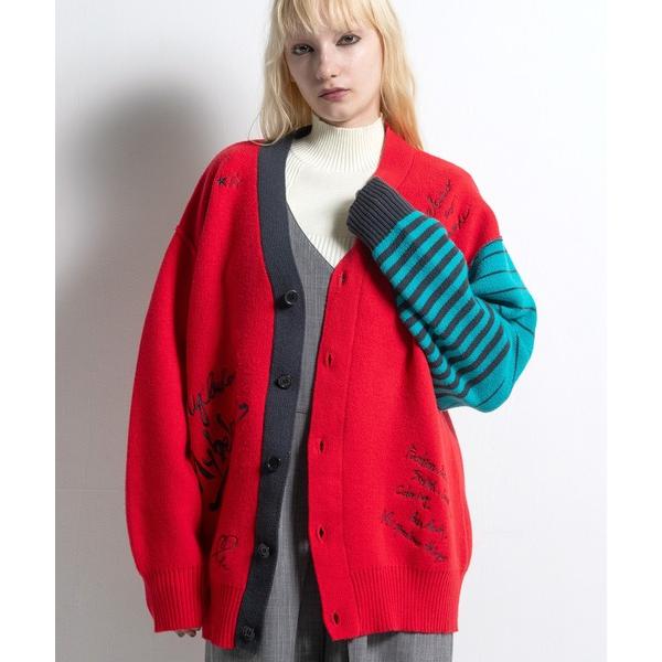 カーディガン メッセージロゴカーディガン レディース の商品画像