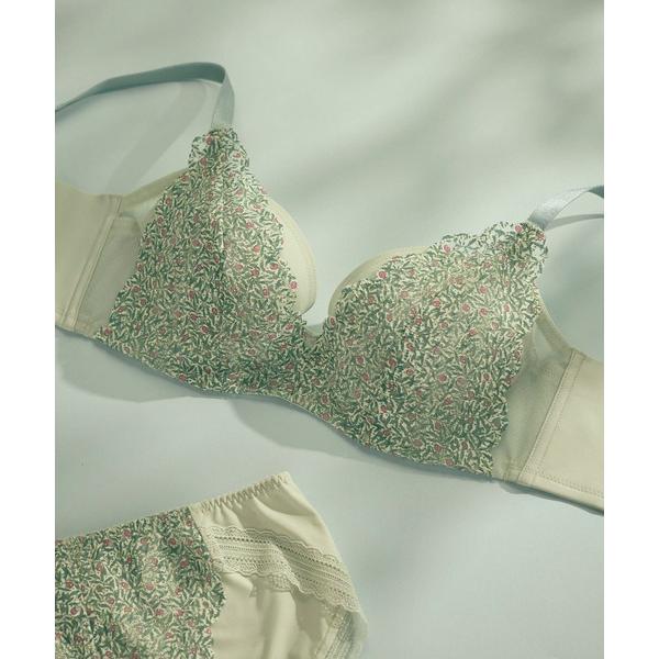 ノンワイヤーブラ ブラジャー MADE WITH LIBERTY FABRIC さあ、わたし レース 脇高ブラジャー