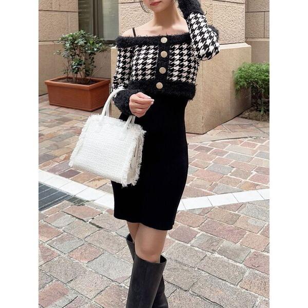 ワンピース ハウンドトゥースアンサンブルミニワンピース｜ZOZOTOWN Yahoo!店