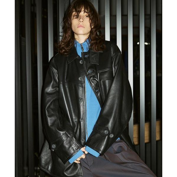 ブルゾン アウター 「UNISEX」Sheep Leather Car Coat/シープレザーカーコート「MAISON SPECIAL/メゾンスペシャ｜ZOZOTOWN Yahoo!店