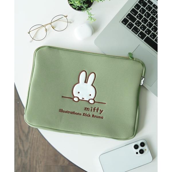 タブレットケース 「miffy/ミッフィー」 A4/14inch対応 PC/iPadケース 刺繍フラットポーチ