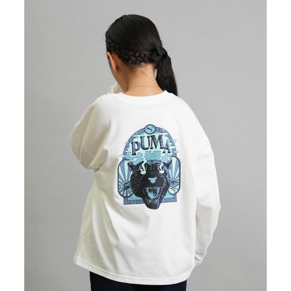 tシャツ PUMA SKATEBOARDING/プーマ スケートボーディング 長袖 Tシャツ キッズ ロンT バックプリント MX LS TEE 636013 キッズ 子供服 男の子 女の子
