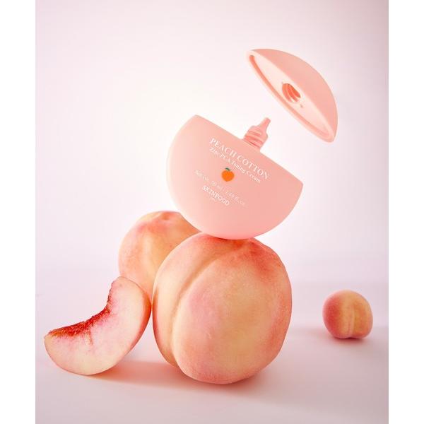 化粧下地 下地 スキンフード skinfood 「塗ってそのまま寝れる♪」ピーチコットンジンクPCAトーニングクリーム（Yahoo!・ZOZOTOWN Yahoo!店）