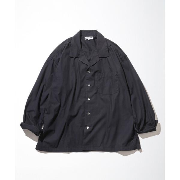 シャツ CAHLUMN/カウラム Magazine Pocket Broadcloth Open Collar Shirt/マガジンポケット ブロードクロス オープンカラーシャツ メンズ