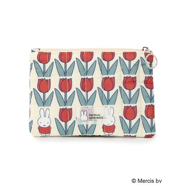 ポーチ 「ミッフィー」キルティングフラットポーチ レディース