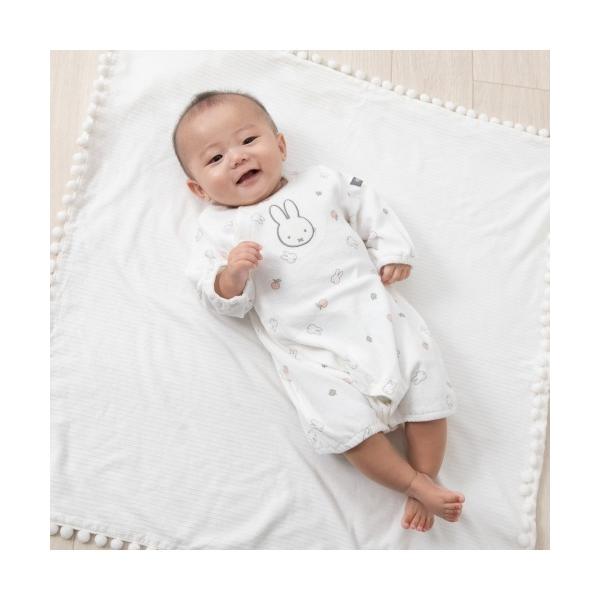 ベビー服 ロンパース miffy ミッフィー 長袖フィットオール ベロア
