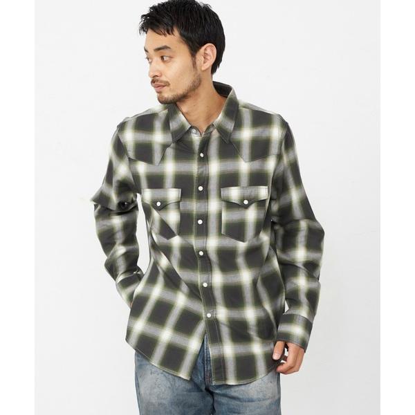 シャツ EDWIN エドウィン ウエスタンシャツ チェック 長袖 メンズ