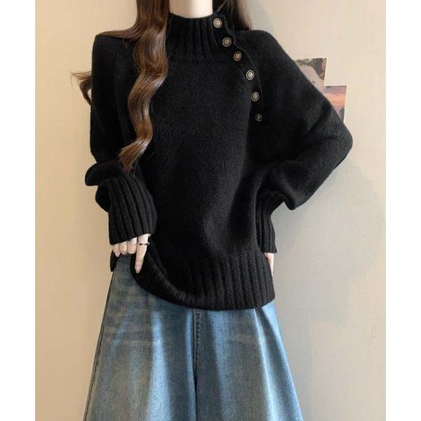 ニット セーター ニットトップス 体型カバー 長袖秋冬服 レディース