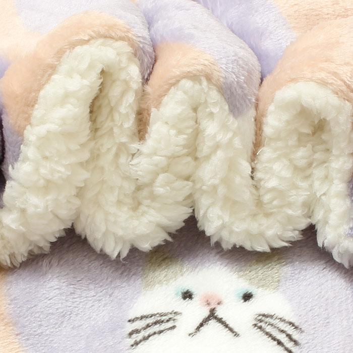 FRIENDSHILL（フレンズヒル） ブランケット 冬用 猫柄 ねこ 白猫 ボア