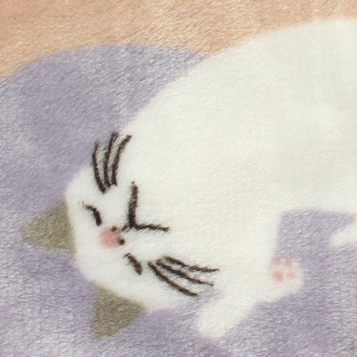 FRIENDSHILL（フレンズヒル） ブランケット 冬用 猫柄 ねこ 白猫 ボア