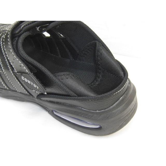かかと踏める 軽量幅広通気シューズ Convoy Mo 黒 紳士 メンズ サンダル bk ズックスタイル 通販 Yahoo ショッピング