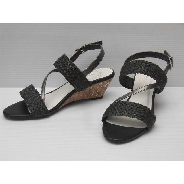 22セール らくらくサンダル Michaela リゾートサンダル バックバンド ストラップサンダル バックベルト レディース 婦人 黒 Fr2128 Spada La サンダル サイズ L Www Sustentec Com Br