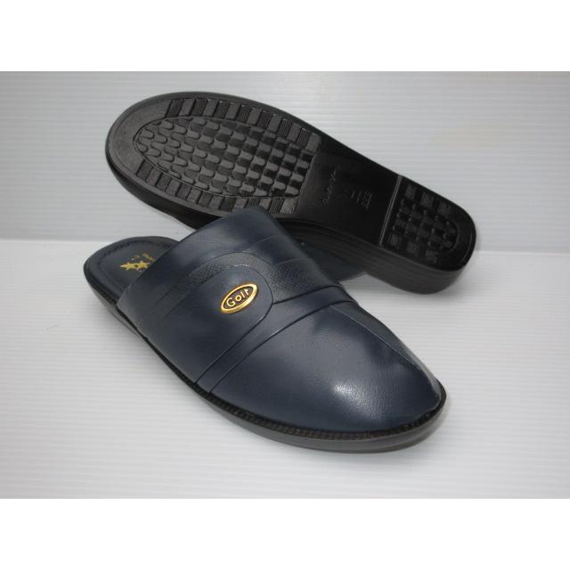 色柄お任せ New PePe 9333 つま先カバー 前かぶり ウレタン底 事務所 オフィス サンダル 履き 防寒 モード履き 紳士 メンズ スリッパ つっかけ 庭履き ヘップ |  | 02