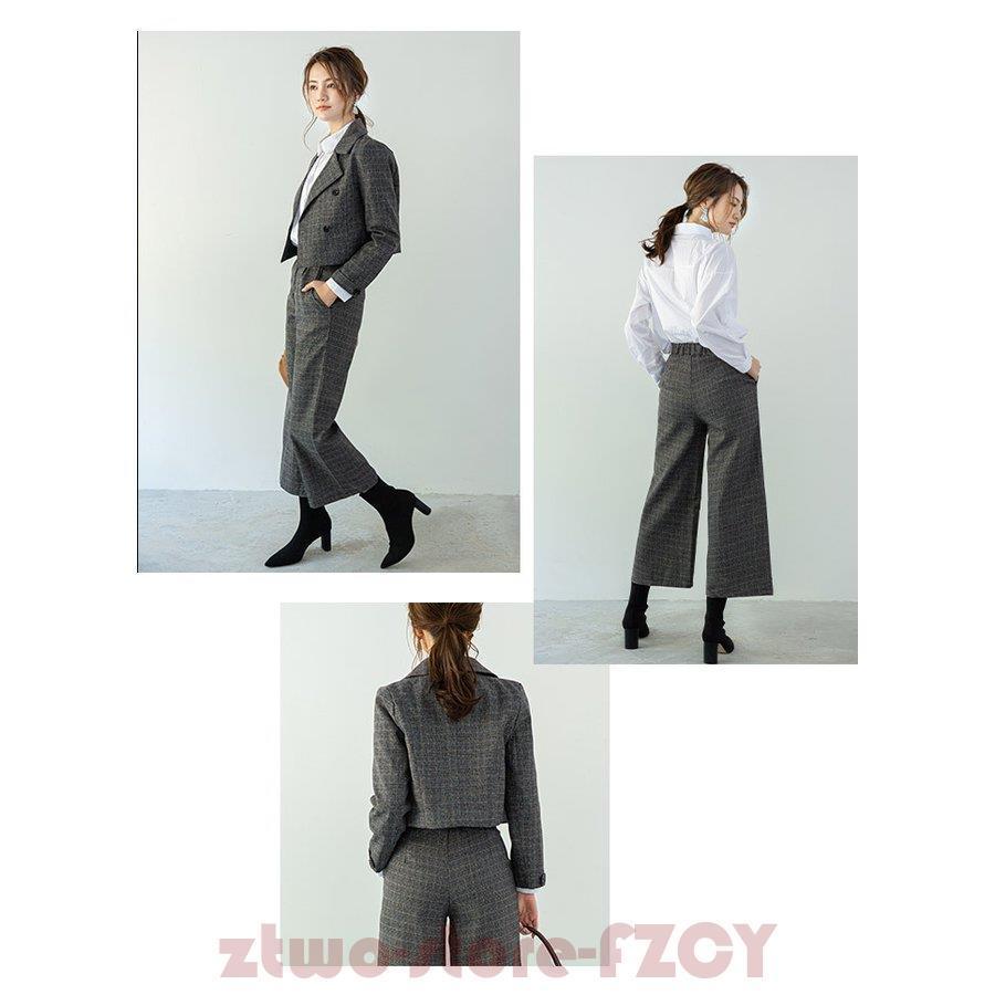 スーツ 卒業式 服 母 40代 ワイドパンツ テーラード セレモニースーツ