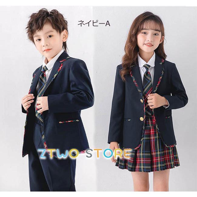 フォーマルスーツ キッズ 男の子 女の子 卒園 入学  男児スーツ 4点セット セットアップ スーツ 七五三 入卒業式 結婚式 発表会 | ブランド登録なし | 01