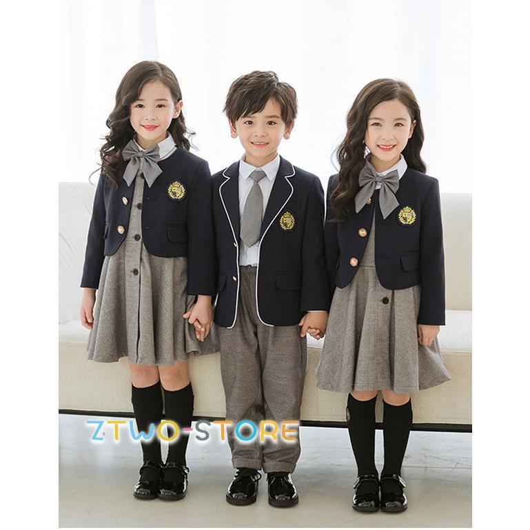 韓国風 卒業式 スーツ 入学式 スーツ 女の子 男の子 ジュニアスーツ 制服 キッズ 卒業式服 子供 フォーマル 子供スーツ カジュアル 小学生 中学生 大きいサイズ 七五三 卒園式 100〜160】韓国風 子供制服 幼稚園 小学生 女の子 男の子 5点セット