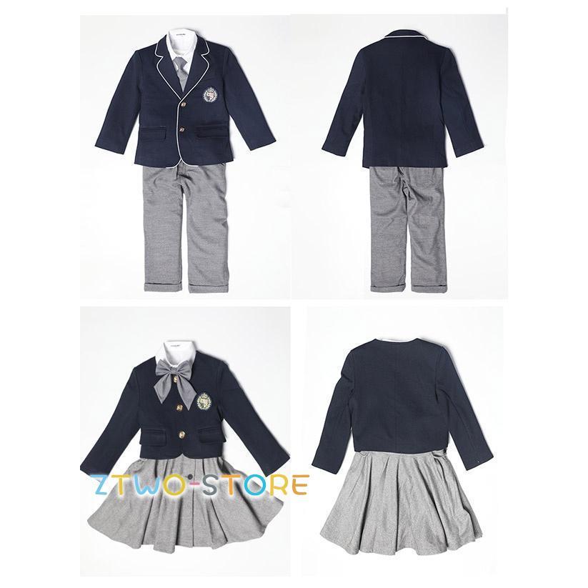 100〜160】韓国風 子供制服 幼稚園 小学生 女の子 男の子 5点セット