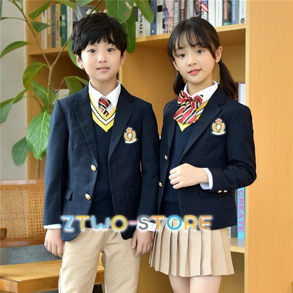 5点セット 卒業式 入学式 スーツ 女の子 男の子 制服 紺 100~180