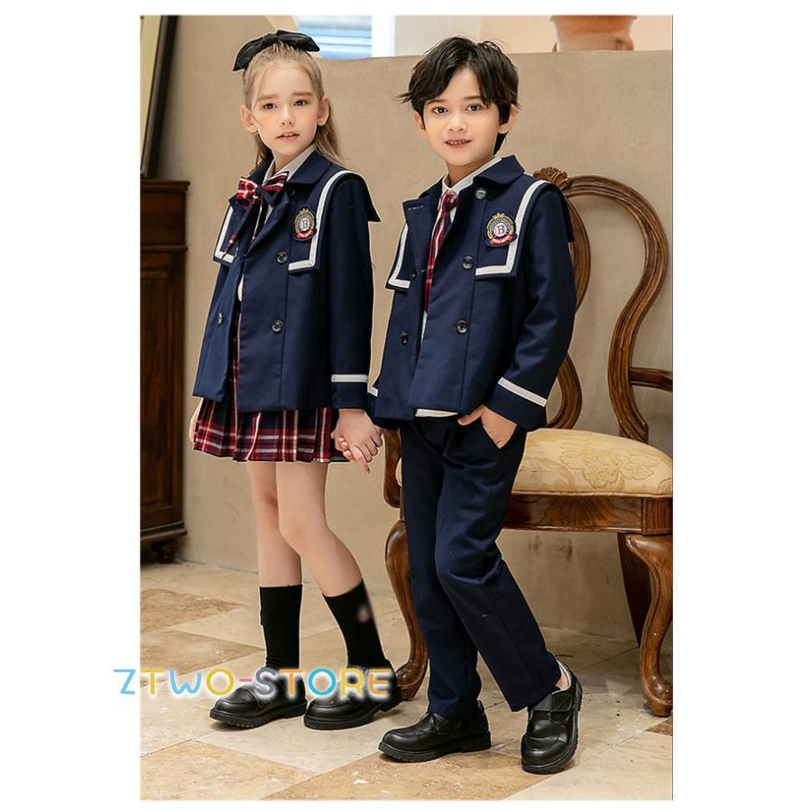 スーツ 女の子 男の子 制服 紺 100~170 キッズ フォーマル 子供スーツ