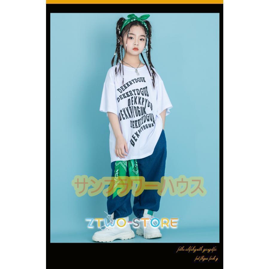 キッズダンス衣装 セットアップ 子供服 ヒップホップ 男の子 k-pop キッズ ダンス衣装 上下 tシャツ 半袖長ズボン半ズボン hiphop ダンスウェア｜ztwo-store｜16