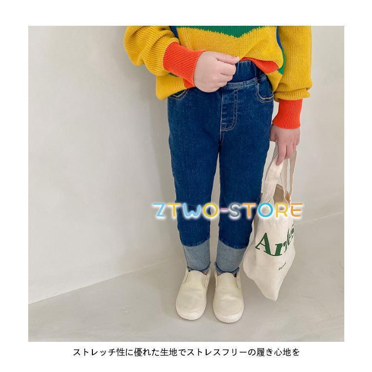 ジーンズ 子ども 女の子 デニムパンツ 秋 スキニーパンツ デニム 女児 Ｇパン ストレッチ ジーパン スリムパンツ ジュニア ガールズ｜ztwo-store｜04