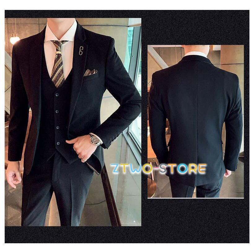 3ピーススーツ セットアップ フォーマル メンズスーツ タキシード