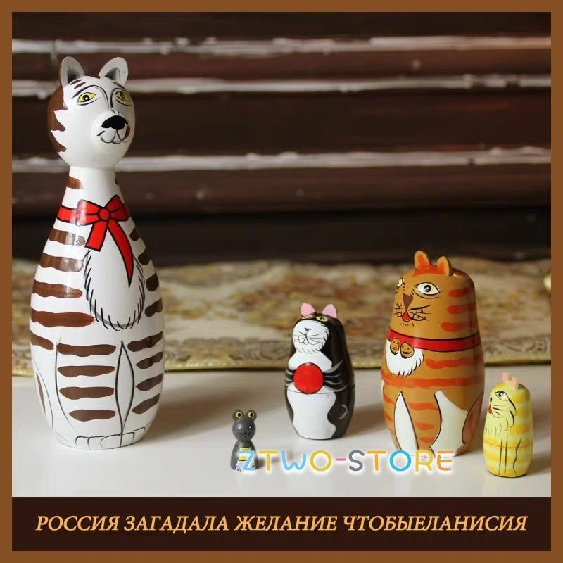 マトリョーシカ アニマル オブジェ 5個組 クリスマス 逸品 洋風 動物