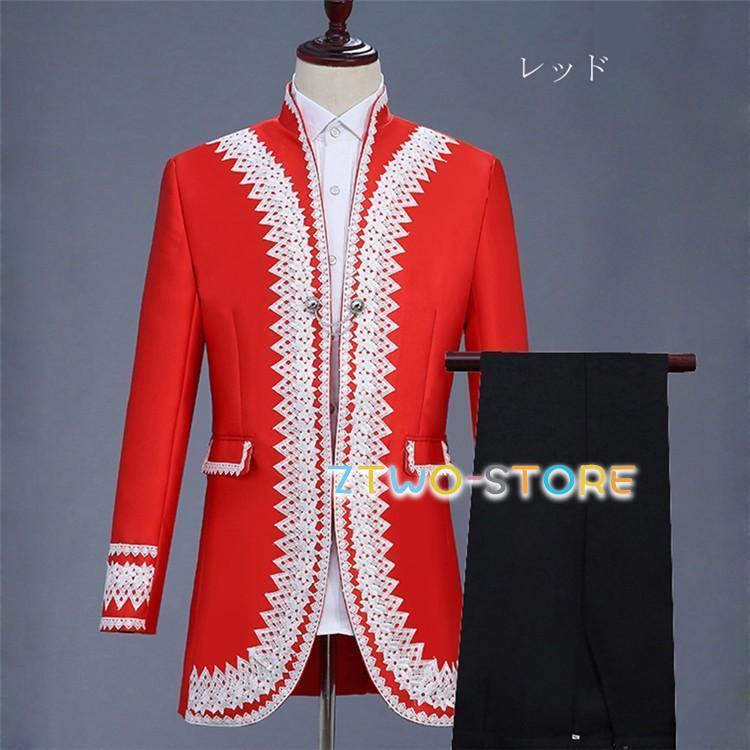 M/L/XL 王子様 貴公子 メンズ 貴族 服 伯爵 男性用スーツ 2点セット