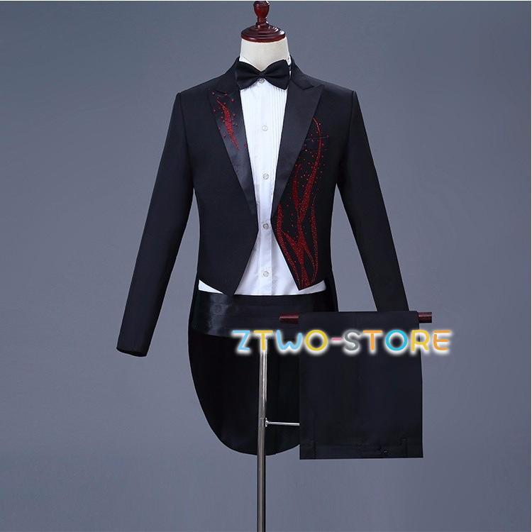 メンズ スーツ 男性用スーツ スリムスーツ 豪華に見える 貴族 服 王子