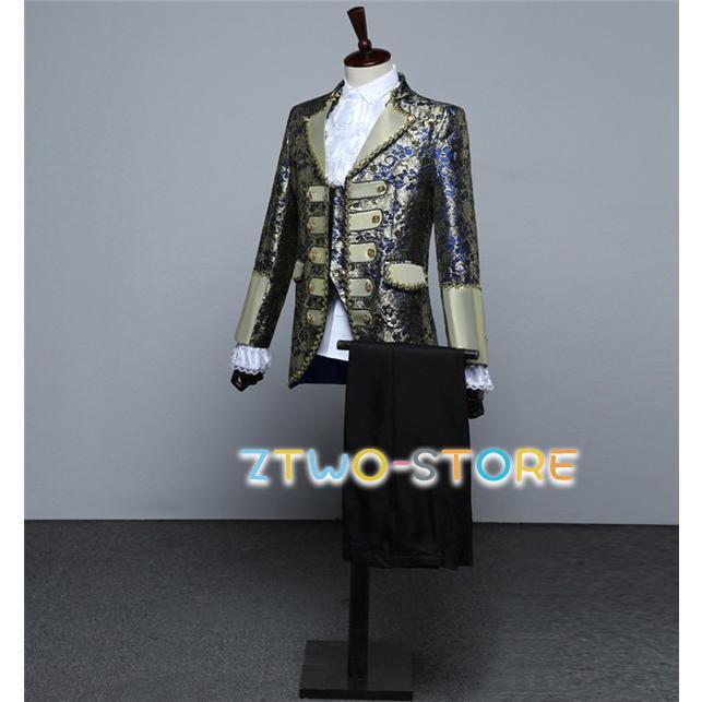 王子様 貴公子 メンズ 貴族 服 伯爵 男性用スーツ 舞台 XS~XL 中世